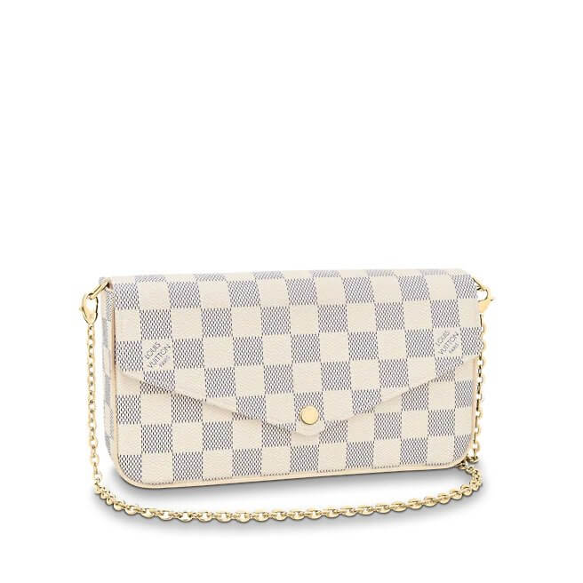 Félicie Pochette Damier Azur in White - Small Leather Goods N63106 | L*V