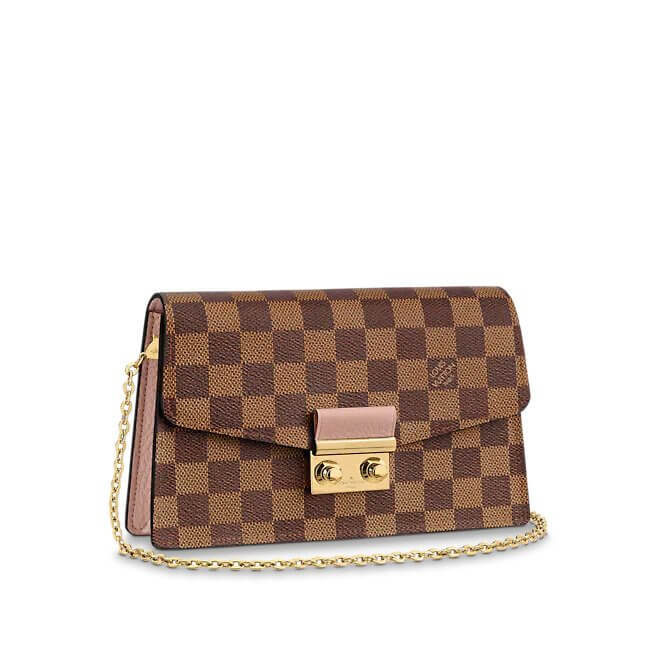 Croisette Chain Wallet - Checkered Damier Ebene | L*V
