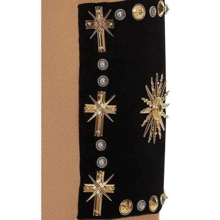 Embellished Velvet Mini Skirt
