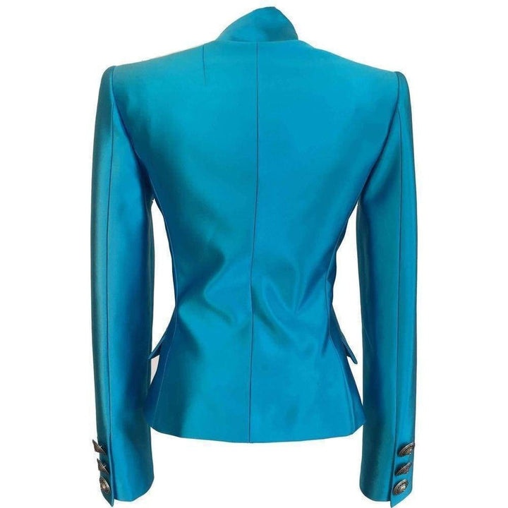 Fausto Puglisi Silk Double Breasted Silk Blazer