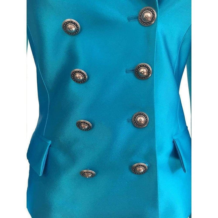 Fausto Puglisi Silk Double Breasted Silk Blazer