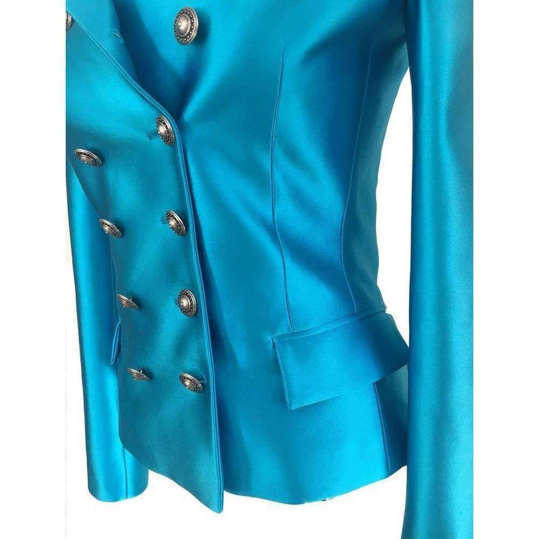 Fausto Puglisi Silk Double Breasted Silk Blazer