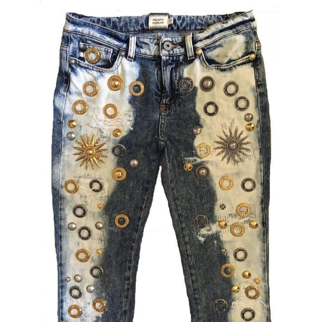 Skinny Metal Embellishment Jeans