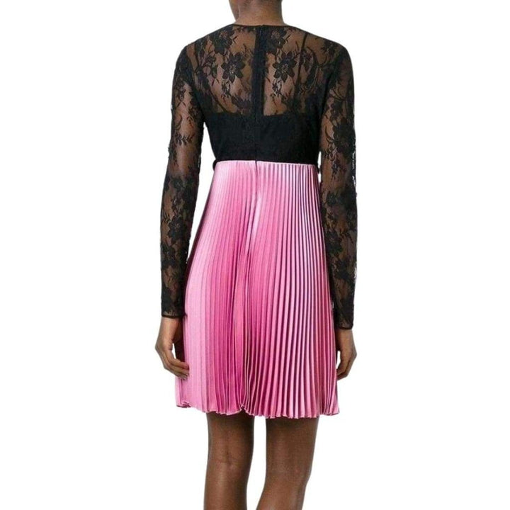 Floral Lace Pleated Dress