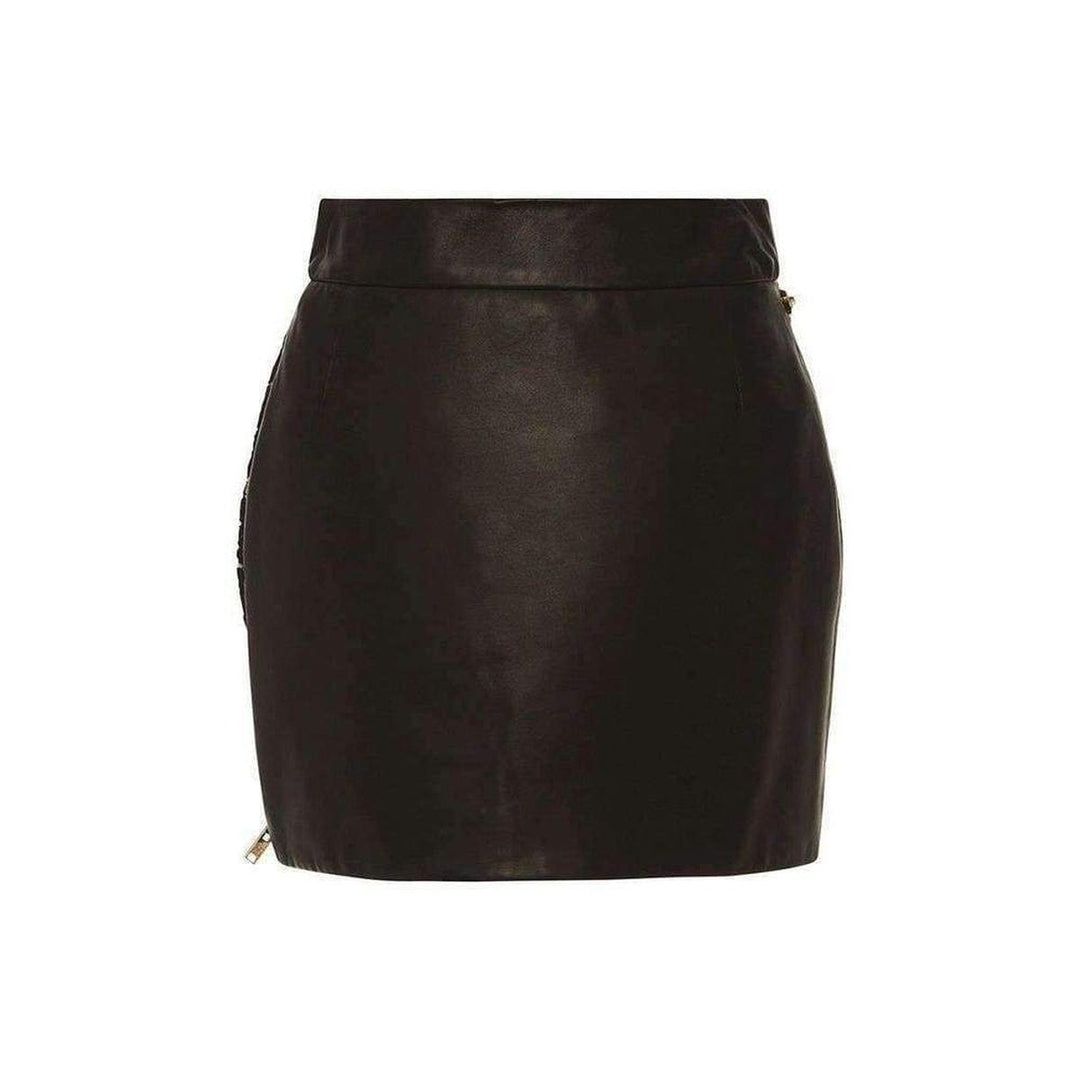 Leather and Lace Mini Skirt