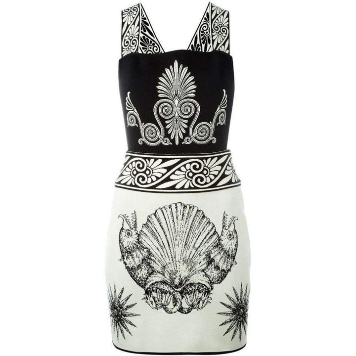 Fausto Puglisi-Shell-intarsia Stretch-Knit Dress - Runway Catalog