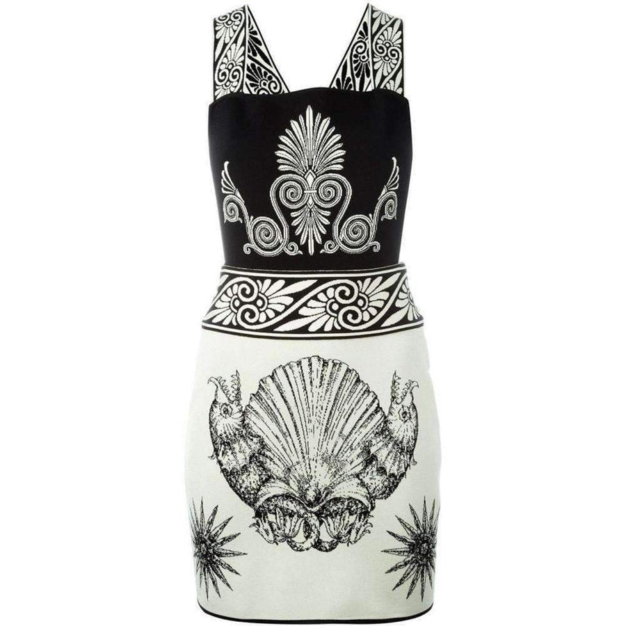 Fausto Puglisi-Shell-intarsia Stretch-Knit Dress - Runway Catalog