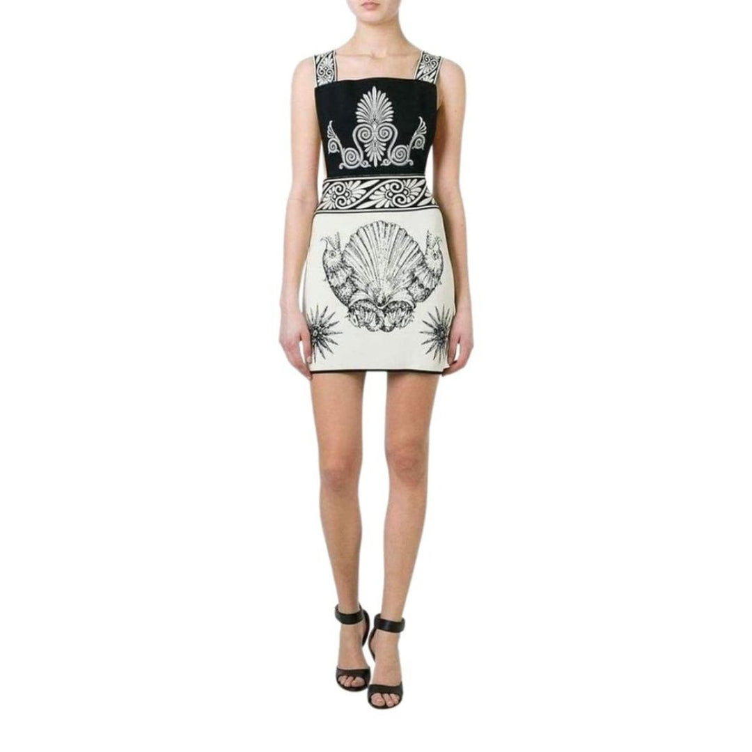 Shell-intarsia Stretch-Knit Dress