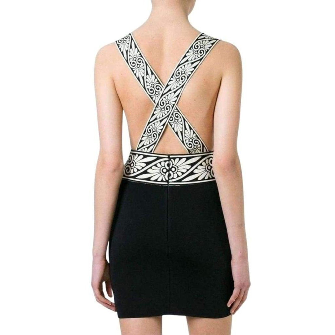 Shell-intarsia Stretch-Knit Dress