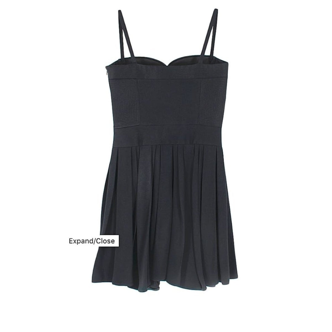 Sweetheart Neckline Crepe Skater Dress