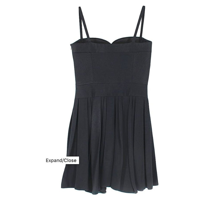 Sweetheart Neckline Crepe Skater Dress