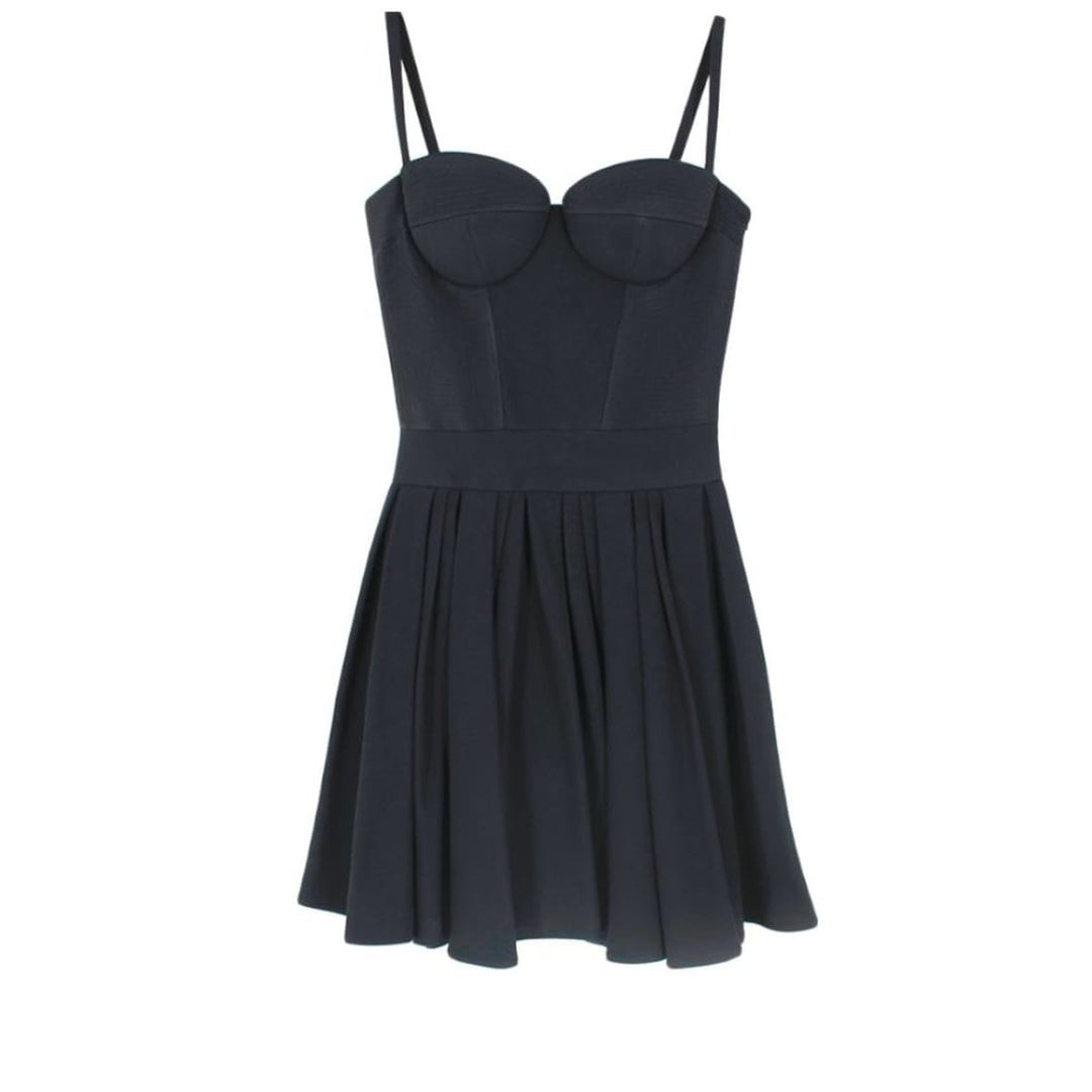 Fausto Puglisi-Sweetheart Neckline Crepe Skater Dress - Runway Catalog