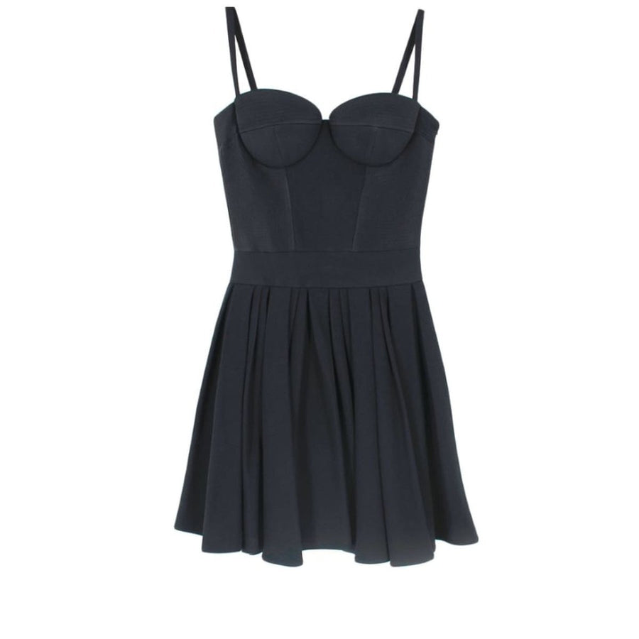 Fausto Puglisi-Sweetheart Neckline Crepe Skater Dress - Runway Catalog