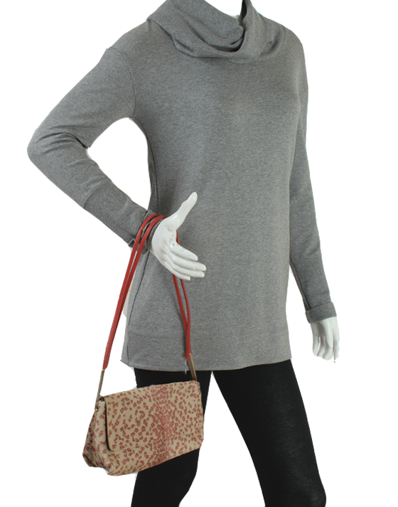 Bottega Veneta Cream & Pink Pony Hair Shoulder Bag