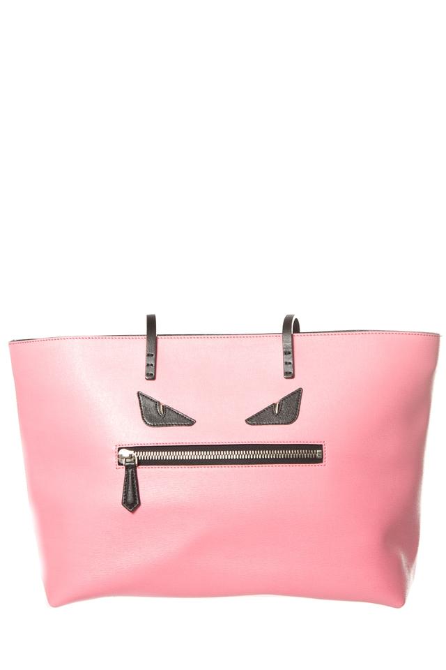 Fendi 2016 Medium Monster Roll Pink Leather Tote