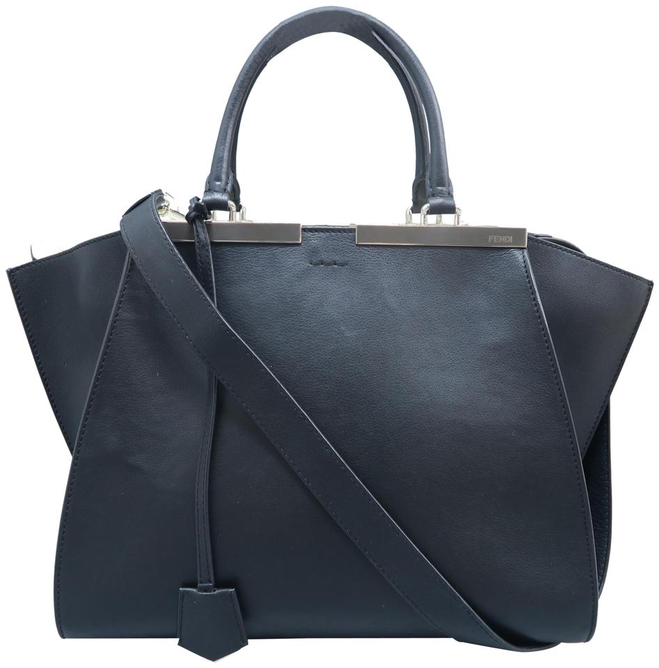 Fendi 3jours Black Calfskin Leather Satchel