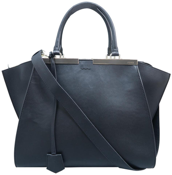 Fendi 3jours Black Calfskin Leather Satchel