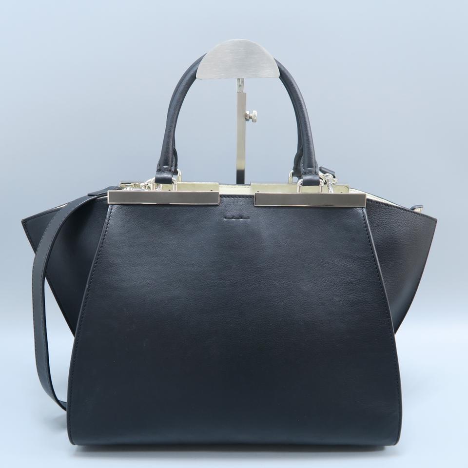 Fendi 3jours Black Calfskin Leather Satchel