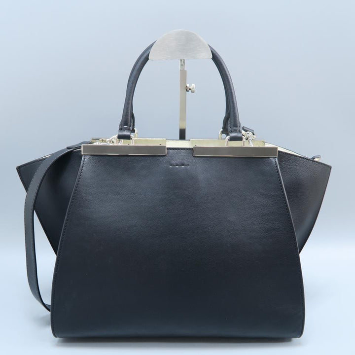 Fendi 3jours Black Calfskin Leather Satchel