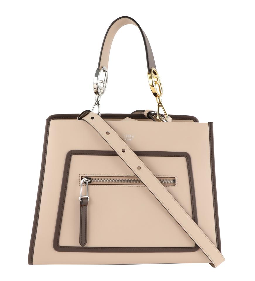 Fendi Beige leather Small Runaway Convertible Satchel