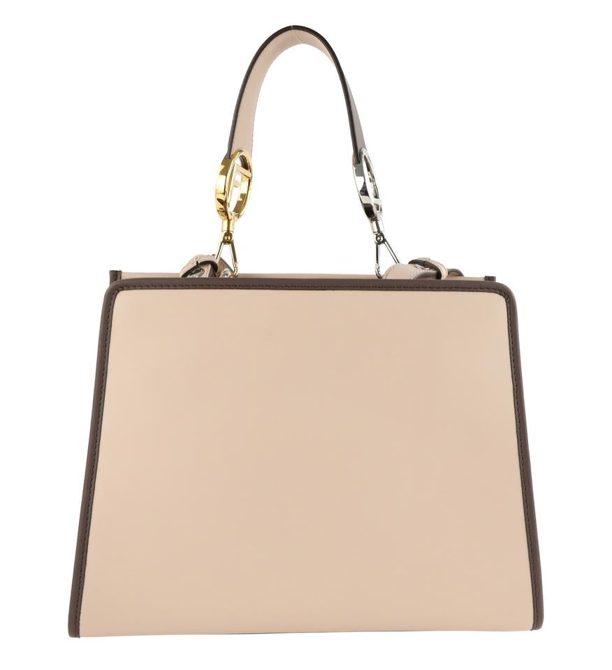 Fendi Beige leather Small Runaway Convertible Satchel