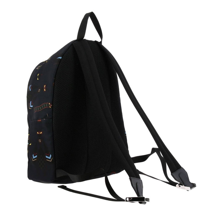 Fendi Super Bugs Navy Blue Nylon Backpack Bag 7VZ043