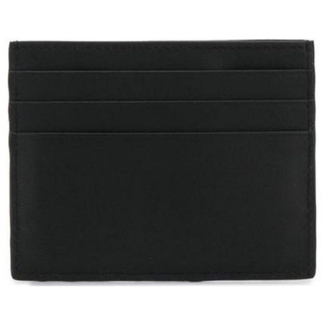 Fendi Corner Bugs Gold Black Calf Leather Card Case 7M0164