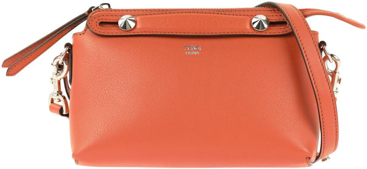 Fendi By The Way Mini Boston Red Calfskin Leather Satchel