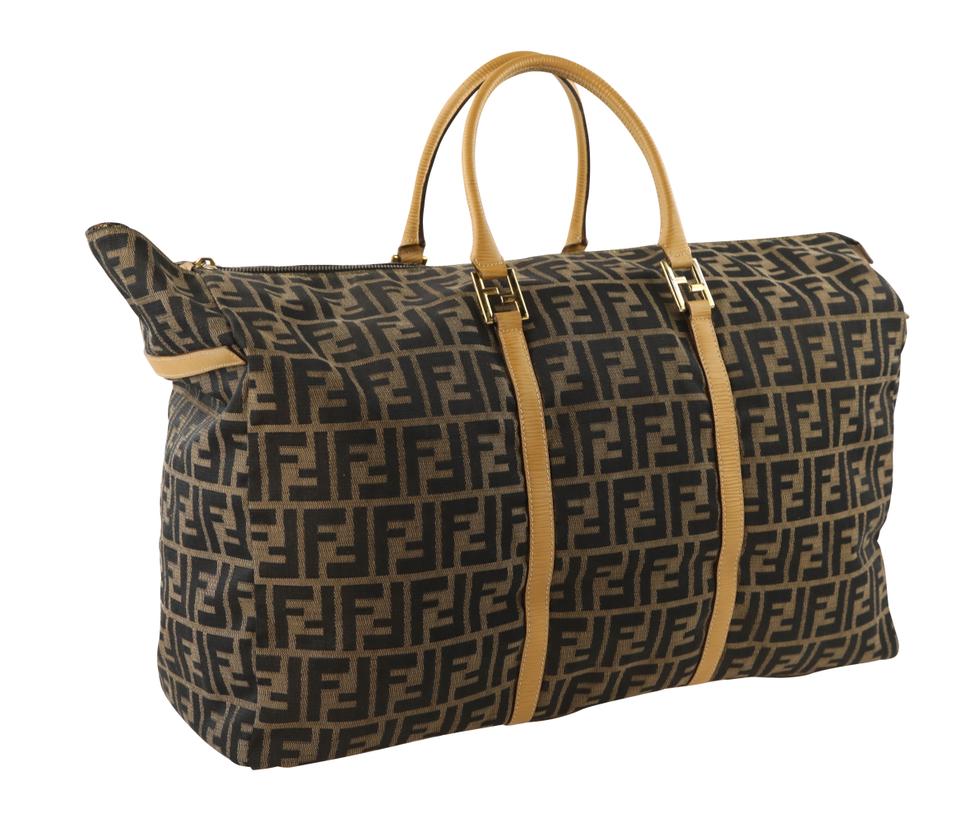 Fendi Duffle Zucca Brown Canvas Weekend/Travel Bag