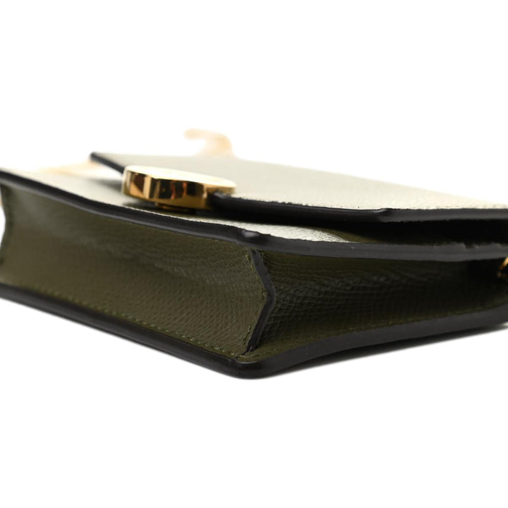 Fendi F is Fendi Asparago Leather Mini Chain Wallet Bag 8M0408