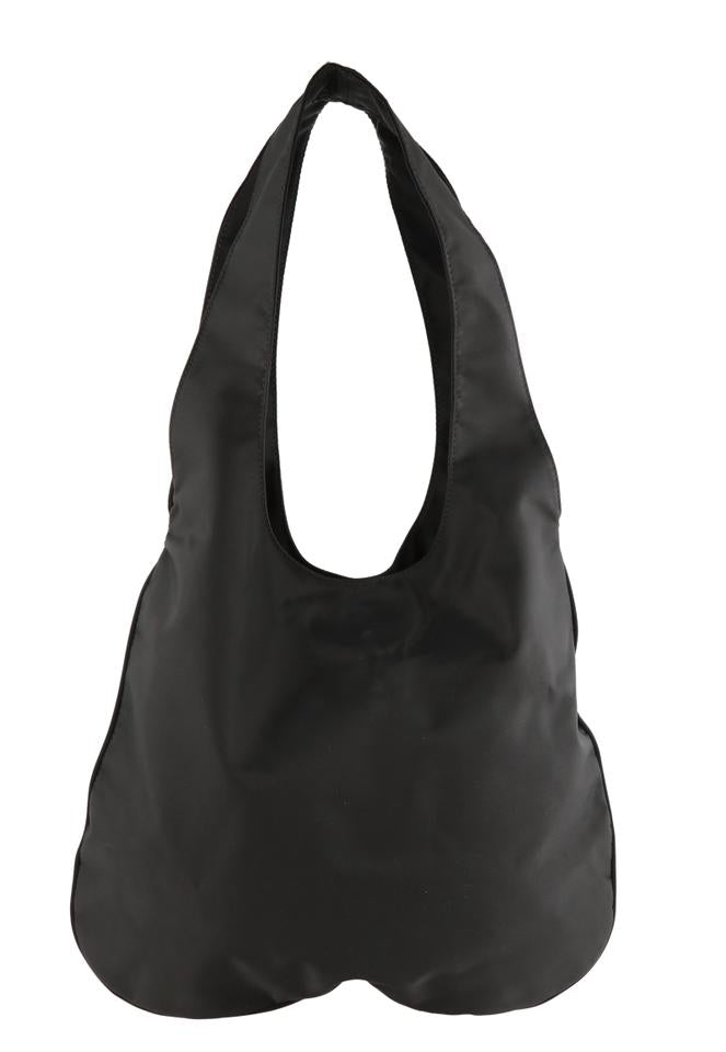 Fendi Ff Black Nylon Hobo Bag