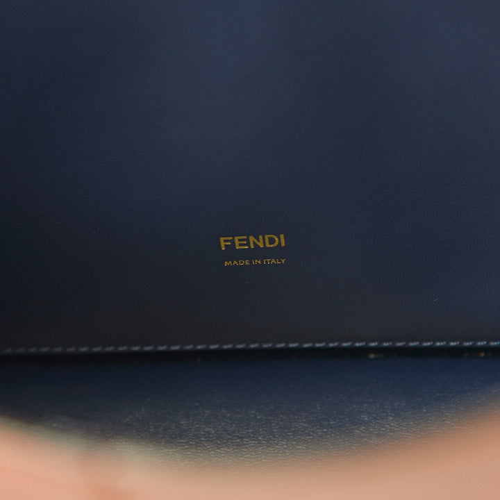 Fendi Kan U Rust Brown Calfskin Leather Large Shoulder Bag 8BT314