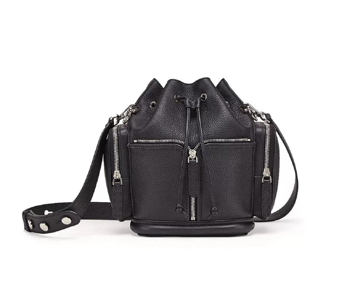 Fendi Mon Tresor Black Selleria Calfskin Leather Bucket Bag 8BT301