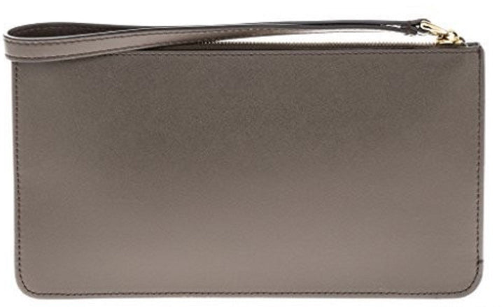Fendi Rainbow Asphalt Gray Calf Leather Studs Wristlet Wallet 8M0341