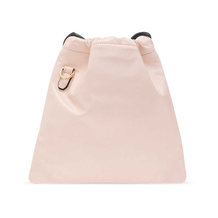 Fendi Roma Sack Pink Leather Drawstring Pouch Crossbody Bag 8BT337