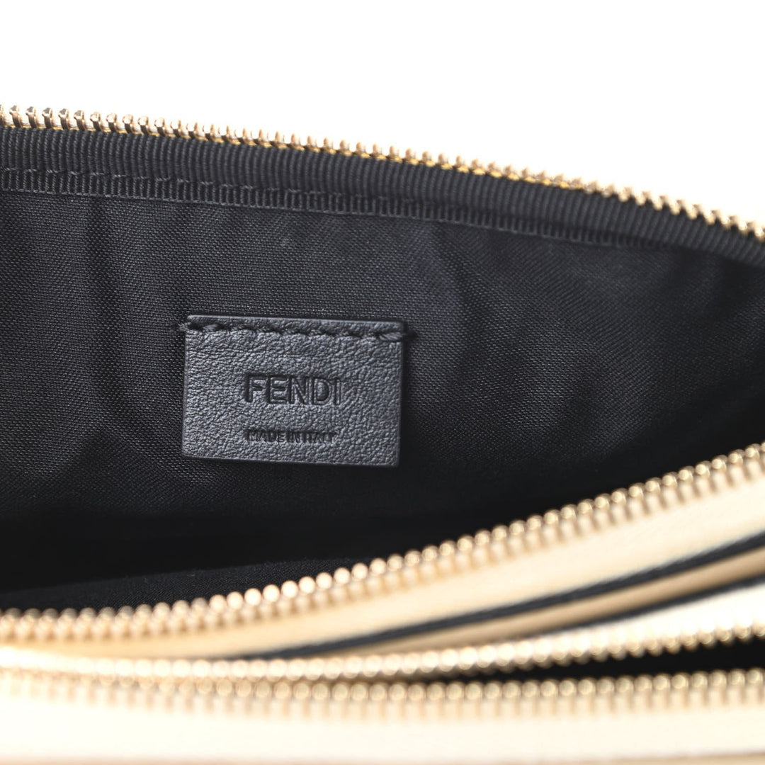 Fendi Vitello Grace Matte Bicolor Easy Baguette Black White 8BS044