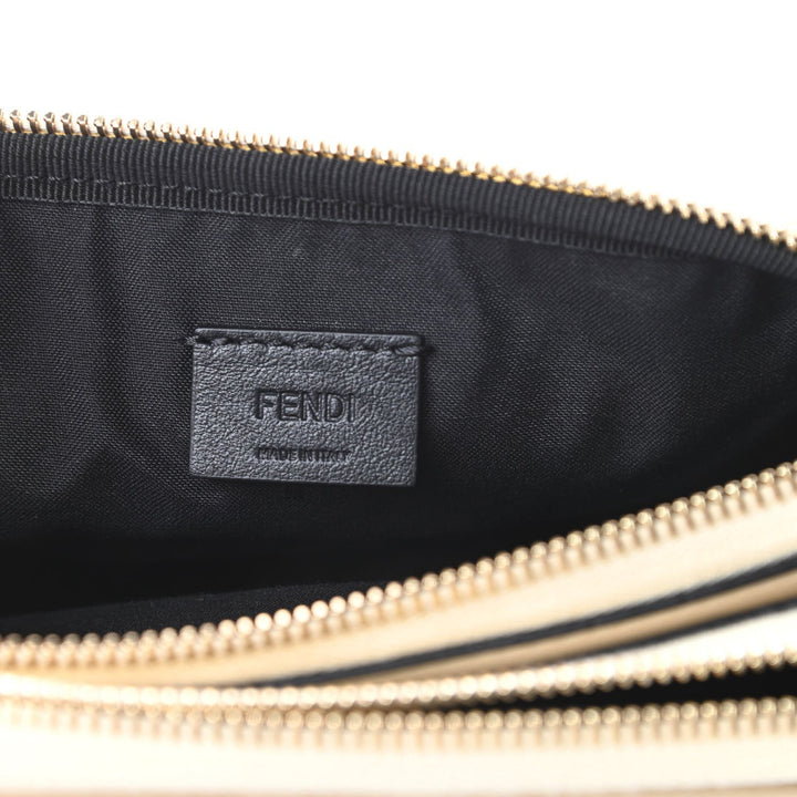 Fendi Vitello Grace Matte Bicolor Easy Baguette Black White 8BS044