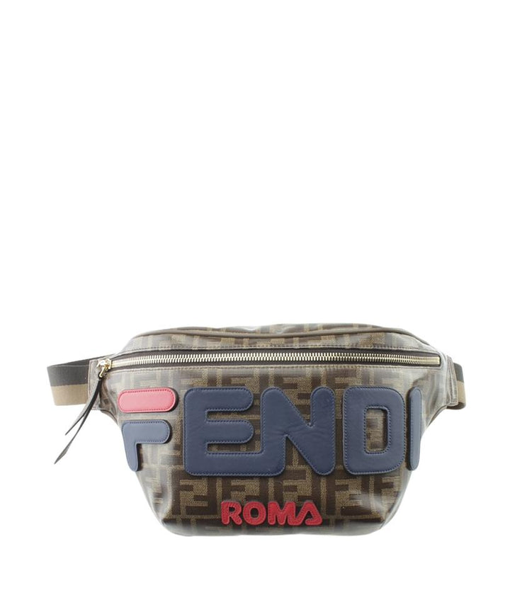 Fendi Waist 7v X Fila Mania Zucca Brown Coated Canvas Weekend/Travel Bag