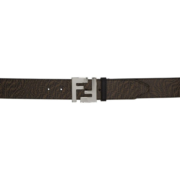 Fendi x Sarah Coleman FF Vertigo Brown Leather Belt 100/40 7C0403