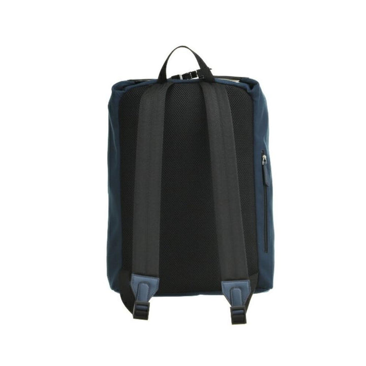 Fendi Zaino Marine Blue Canvas Stamp Logo Backpack 7VZ044