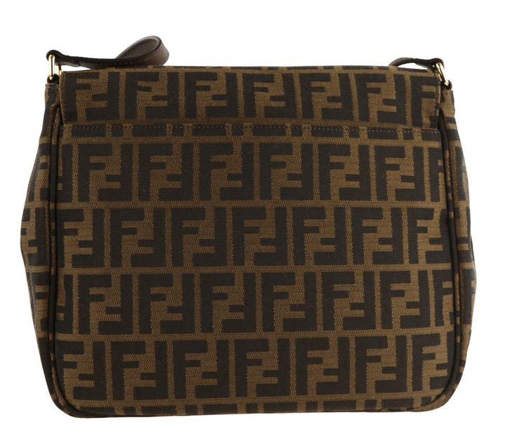 Fendi Zucca Brown Canvas Cross Body Bag