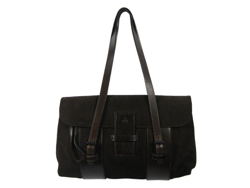 Gucci Dark Brown Suede Shoulder Bag