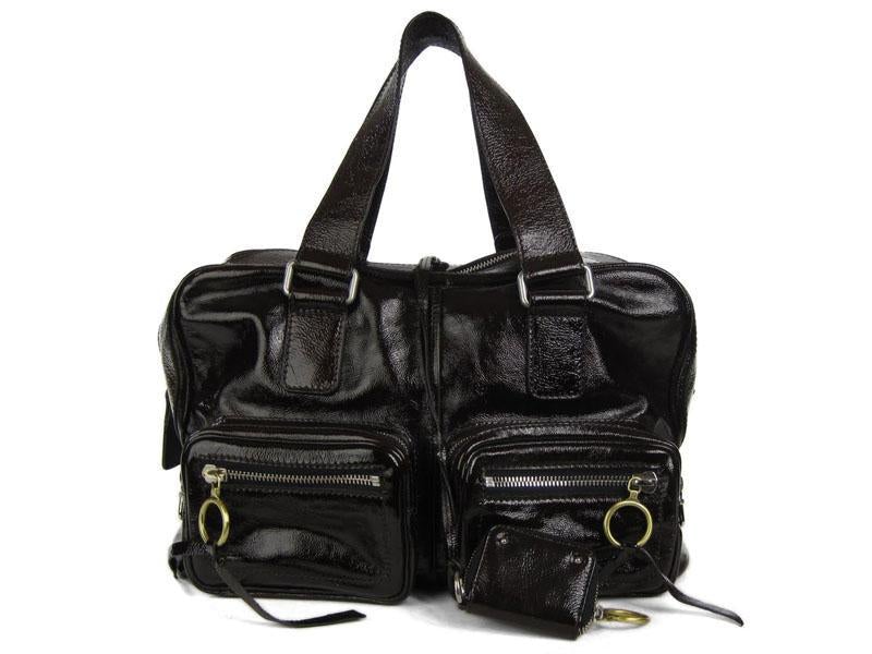 Chloé  Large Chocolate Patent Betty