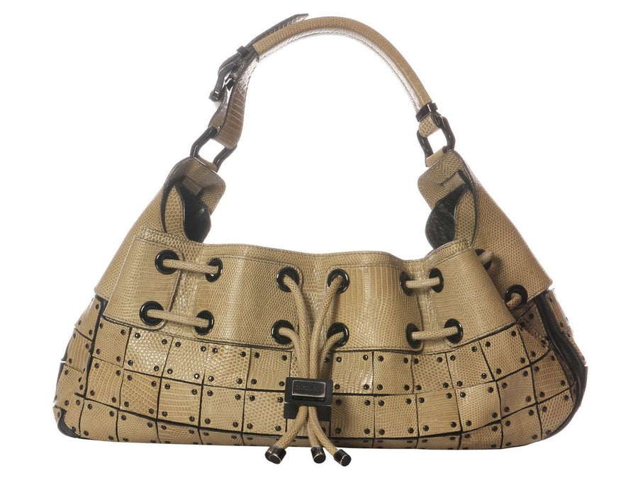 Burberry Lizard Paneled Warrior Bag