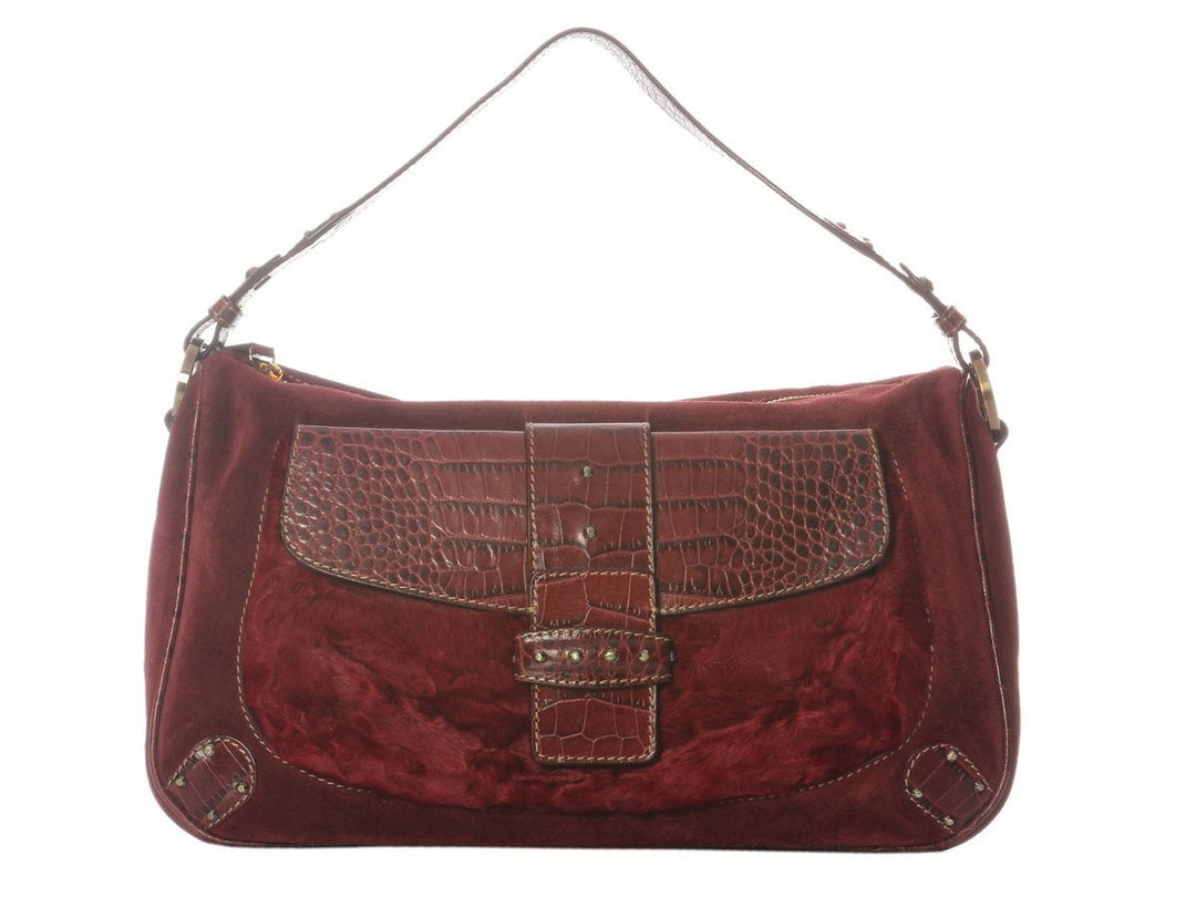 Valentino Burgundy Shoulder Bag