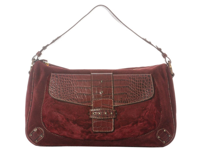 Valentino Burgundy Shoulder Bag