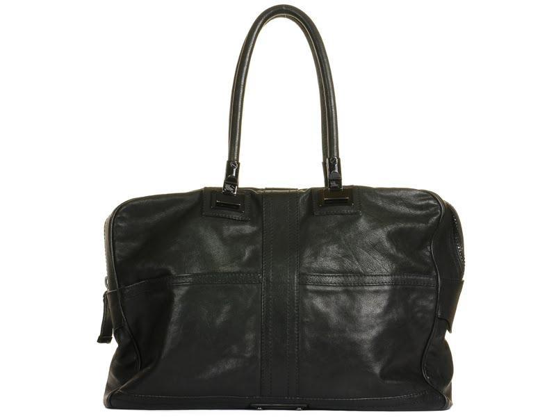 Burberry Prorsum Black Leather Weekender