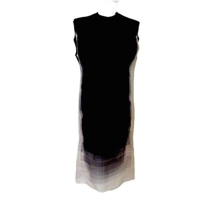 Gabriele Colangelo-Gabriele Colangelo Black/White Ombre Shift Dress - Runway Catalog