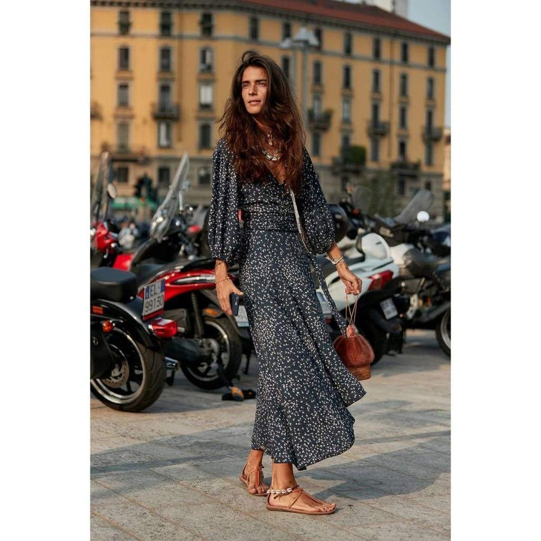 Barra Crepe Wrap Dress
