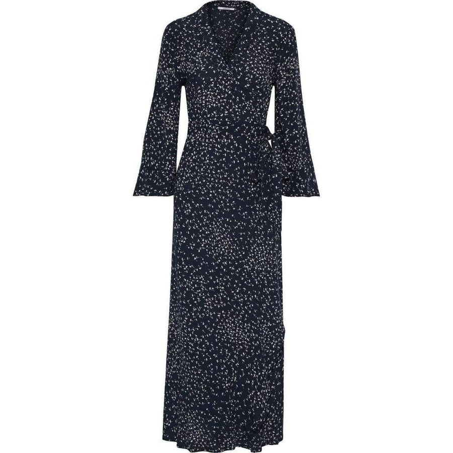 Ganni-Barra Crepe Wrap Dress - Runway Catalog